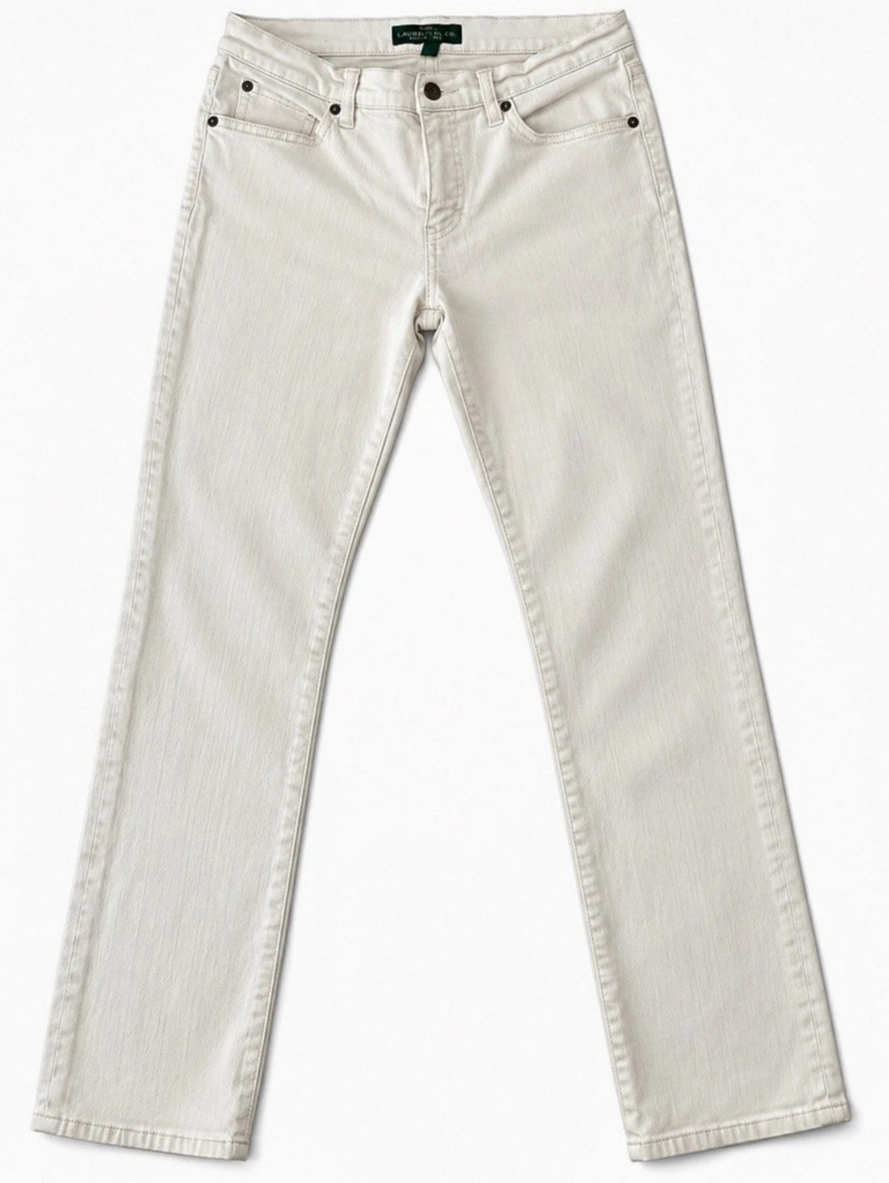 Lauren Jeans Co. Straight Leg Jeans Cream-8
